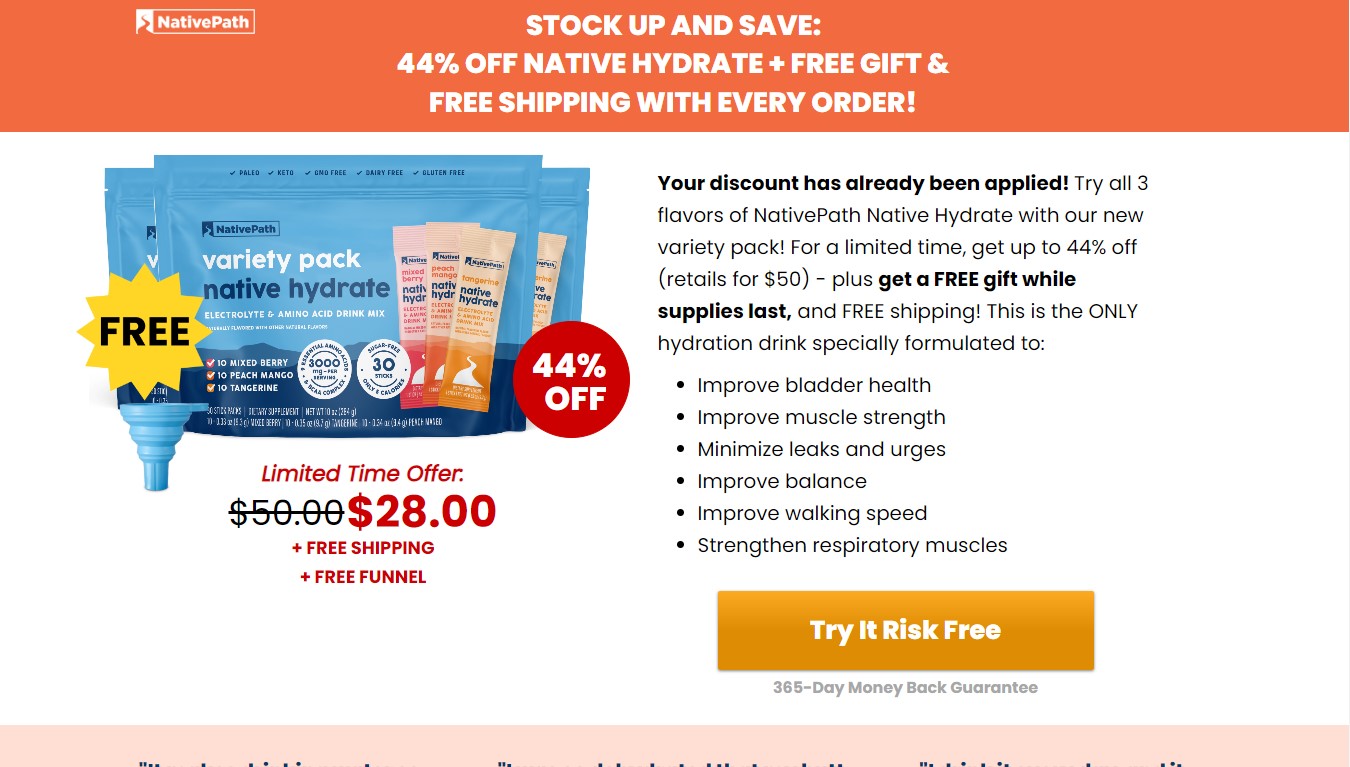 Native Path Hydrate Stick Packs